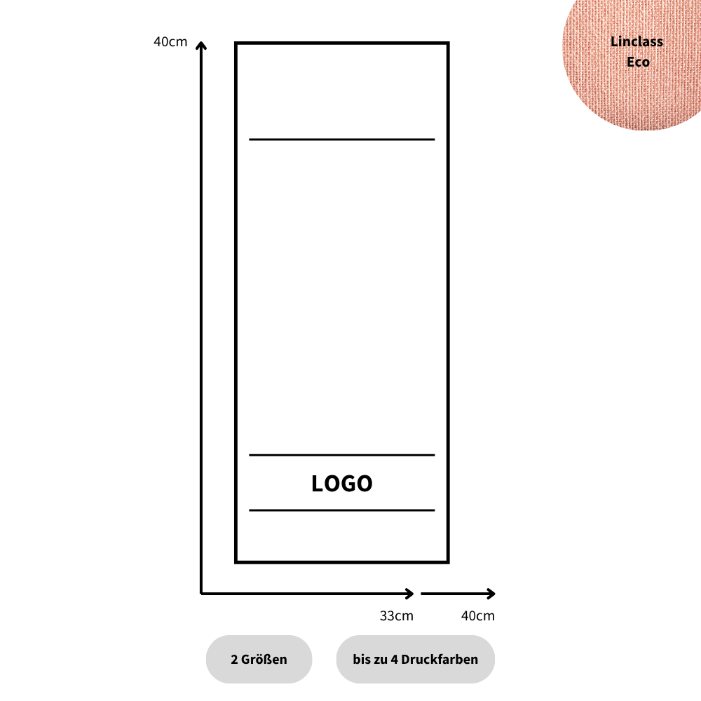Pocket-Napkin Linclass Eco 1/8 Buchfalz, weiß